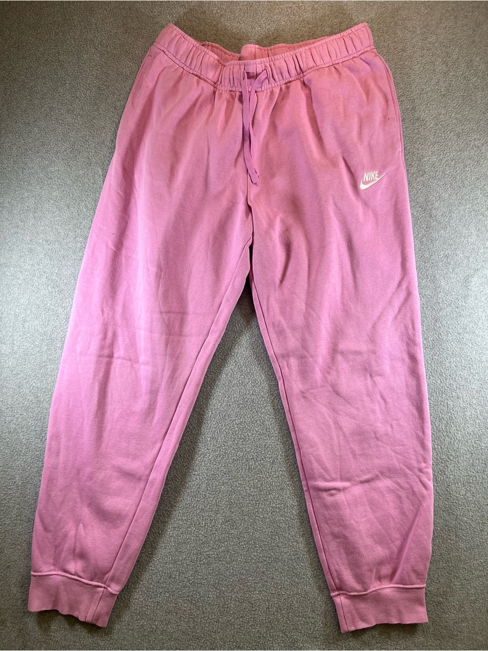 Nike Sportswear Club Fleece Jogger Sweatpants Pink Logo Drawstring Women’s L